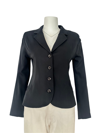 SİYAH DİKİŞ DETAYLI BLAZER CEKET
