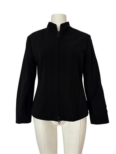 SİYAH FERMUARLI  BLAZER CEKET