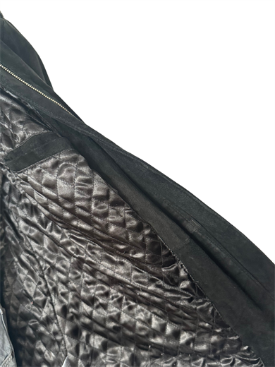 %100 DERİ SİYAH KAPÜŞONLU CEKET