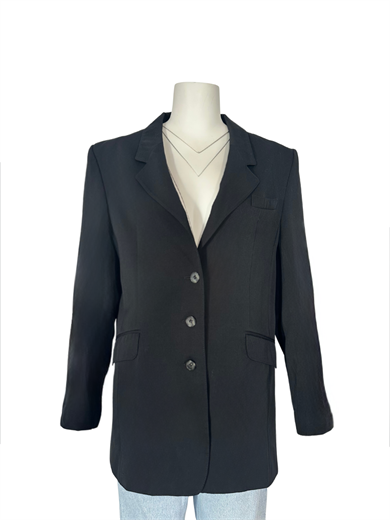 SİYAH YÜN KARIŞIMLI BLAZER CEKET