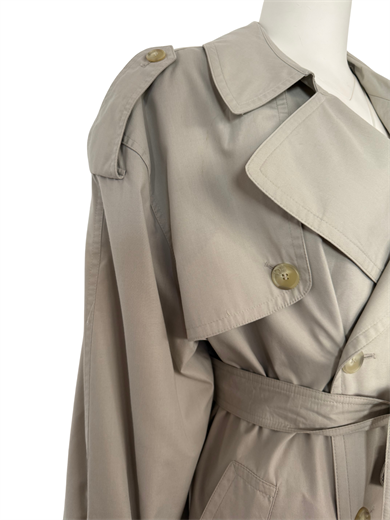 TAŞ RENKLİ OVERSİZE TRENÇKOT