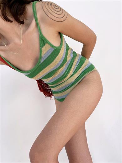 Wild Summer Çizgili One Piece Havlu Top