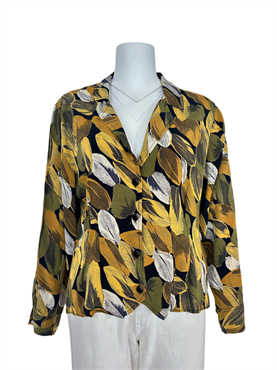 YAPRAK DESENLİ GÖMLEK