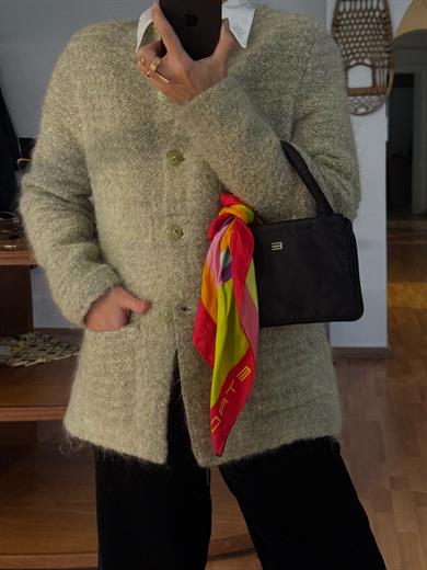 YEŞİL MOHAİR BLAZER CEKET