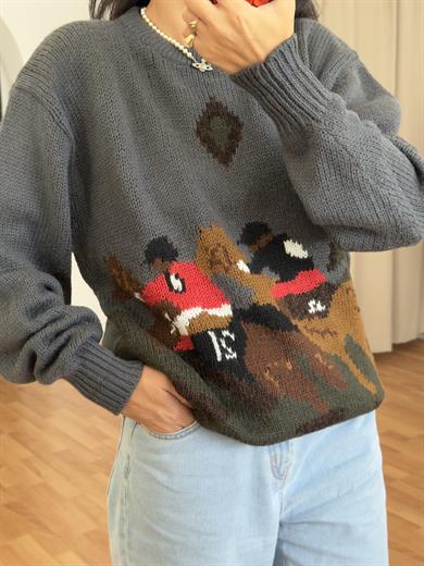 YÜN DOKULU EQUESTRIAN KAZAK