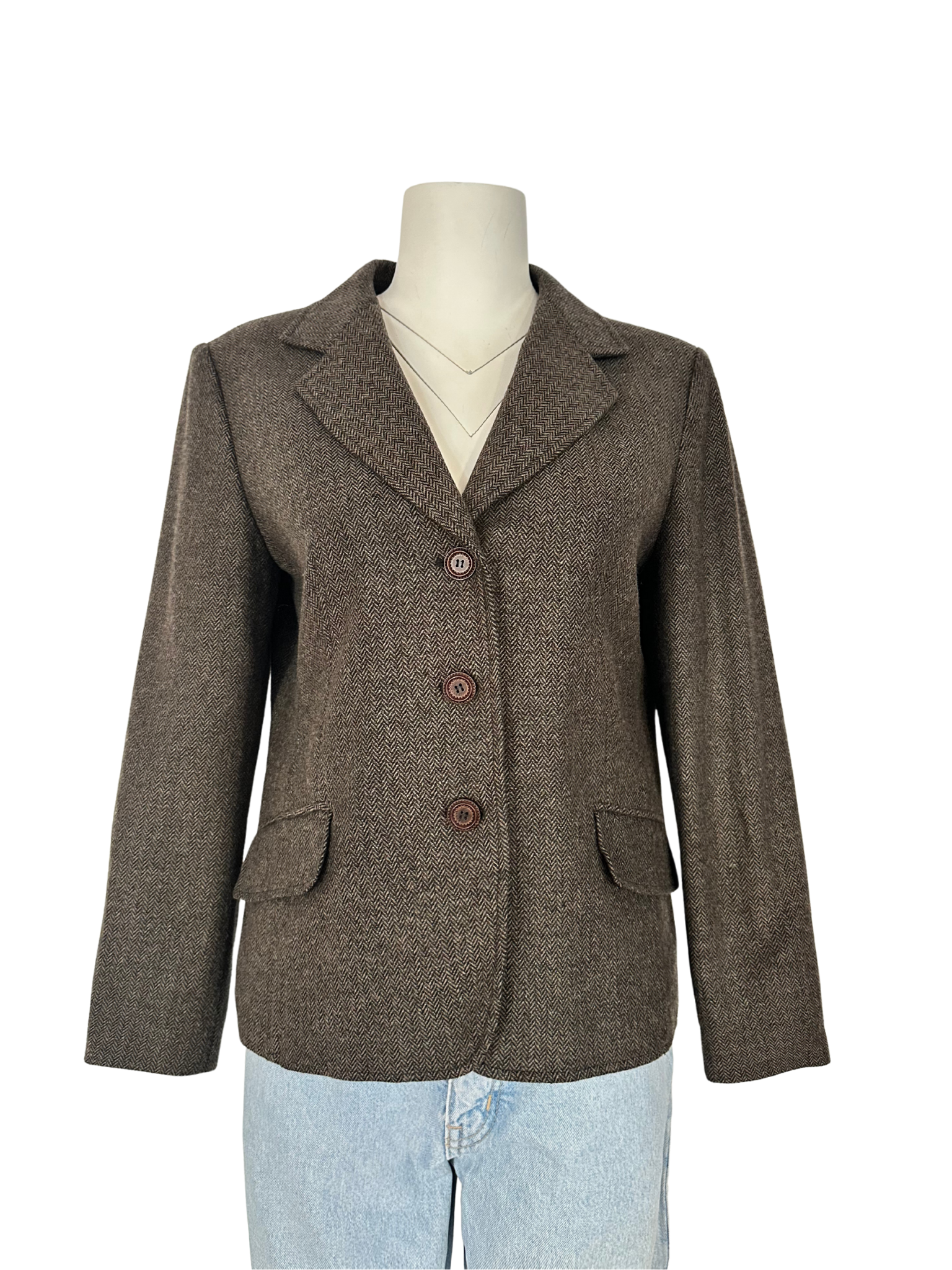%100 YÜN TOPRAK TONLU BLAZER CEKET