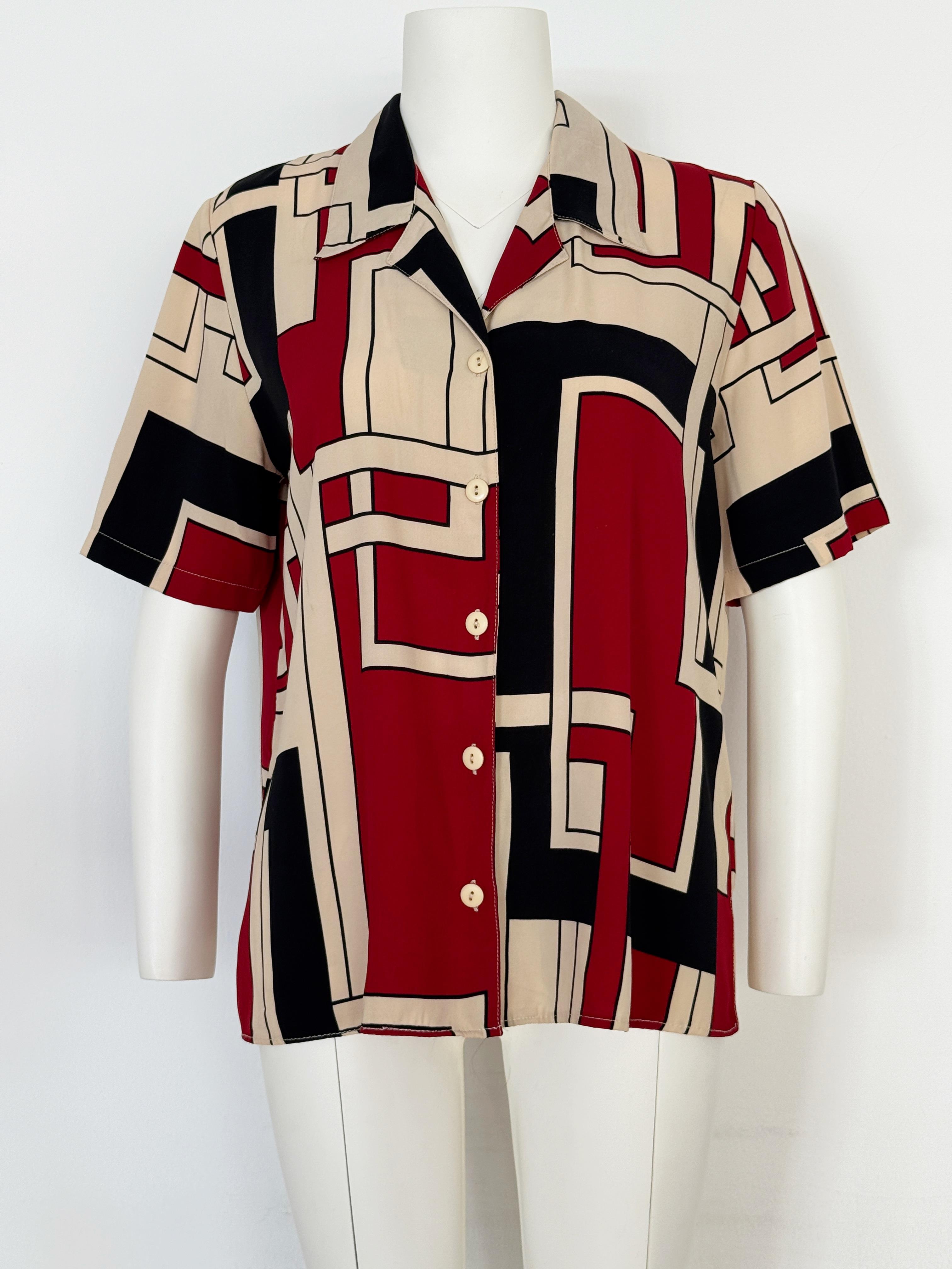 1960s GEOMETRİK GÖMLEK