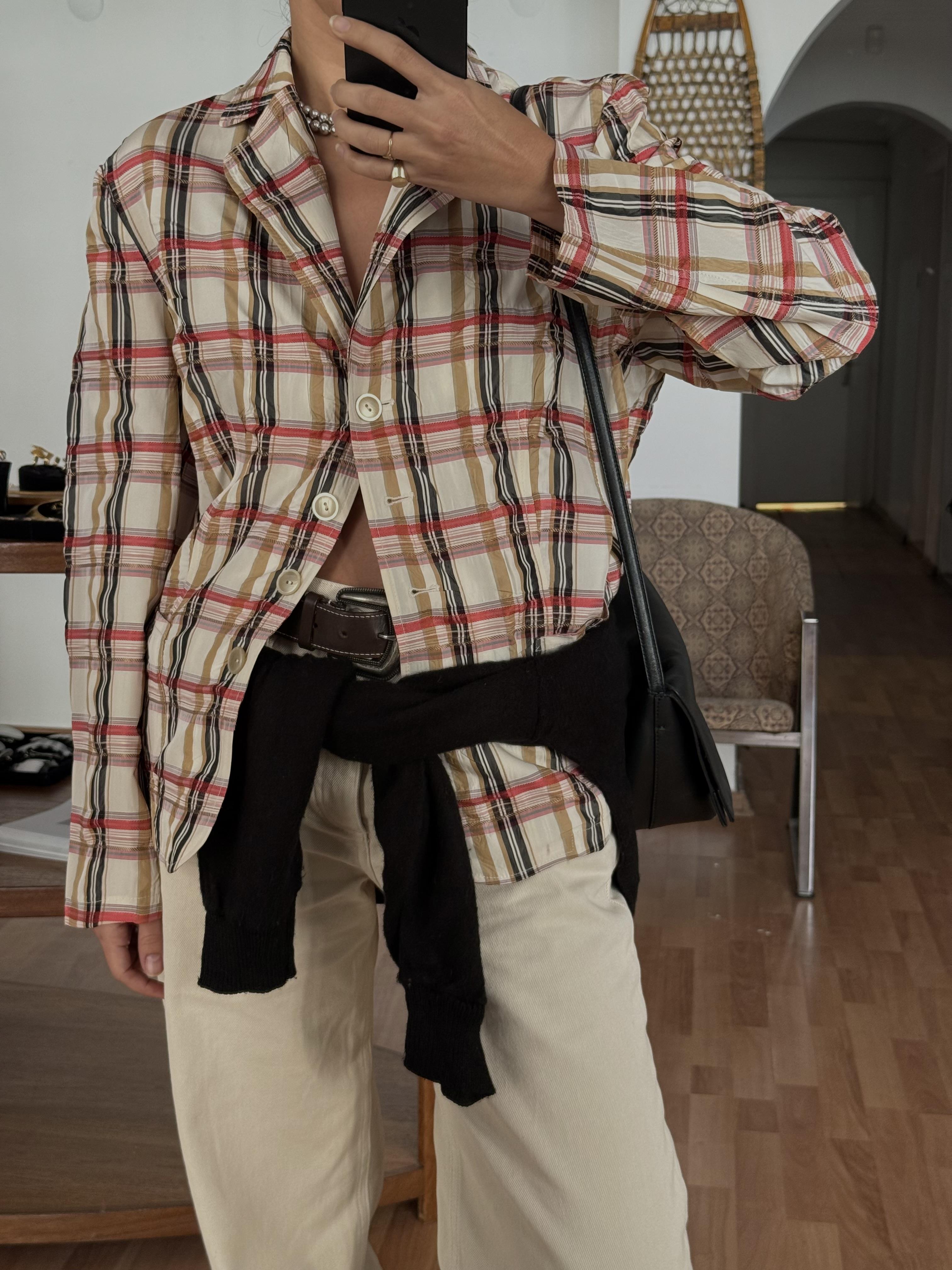 EKOSE DESENLİ BLAZER CEKET