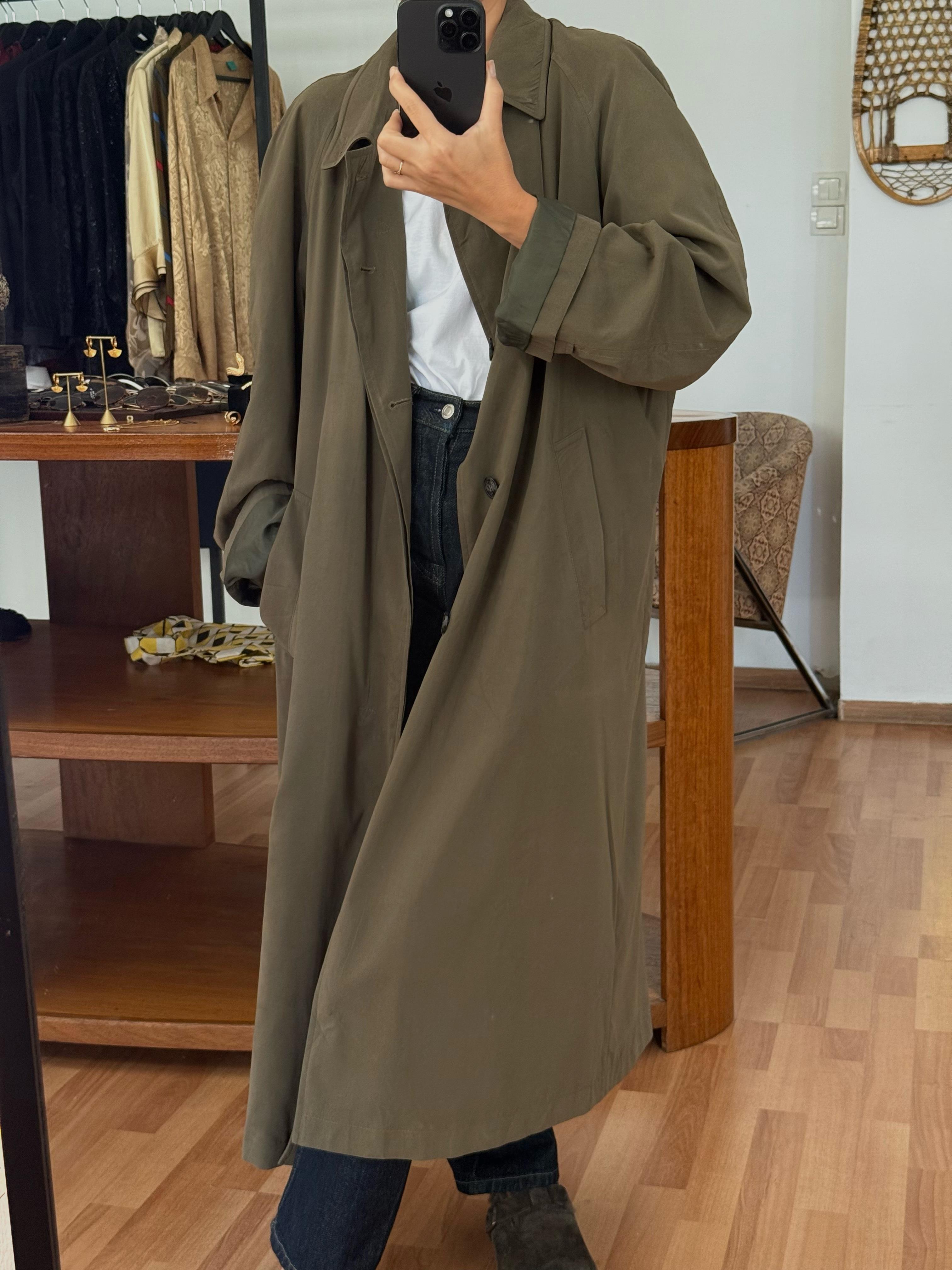 KAHVERENGİ OVERSIZE TRENÇKOT