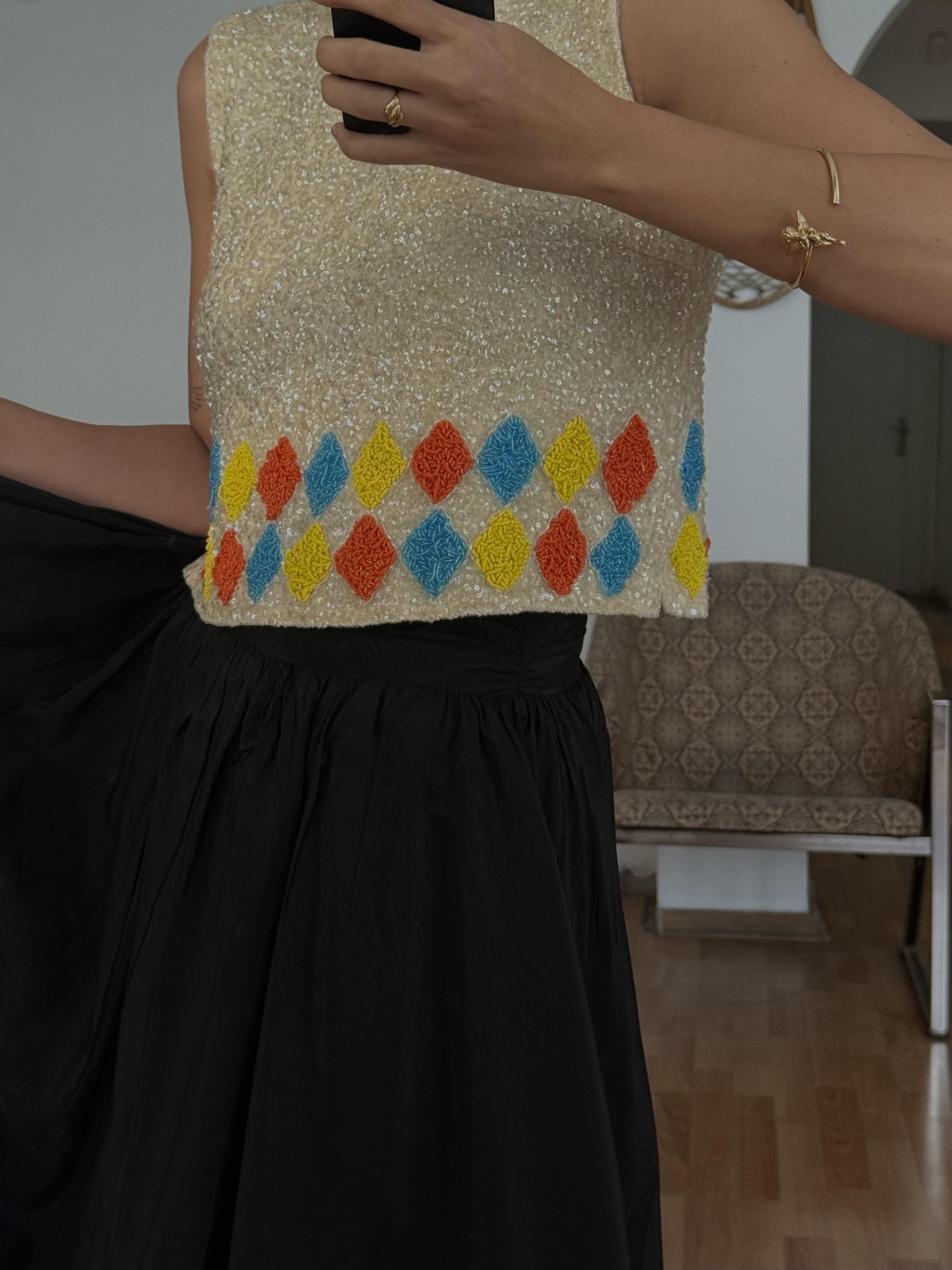 HANDMADE %100 YÜN KREM BLUZ