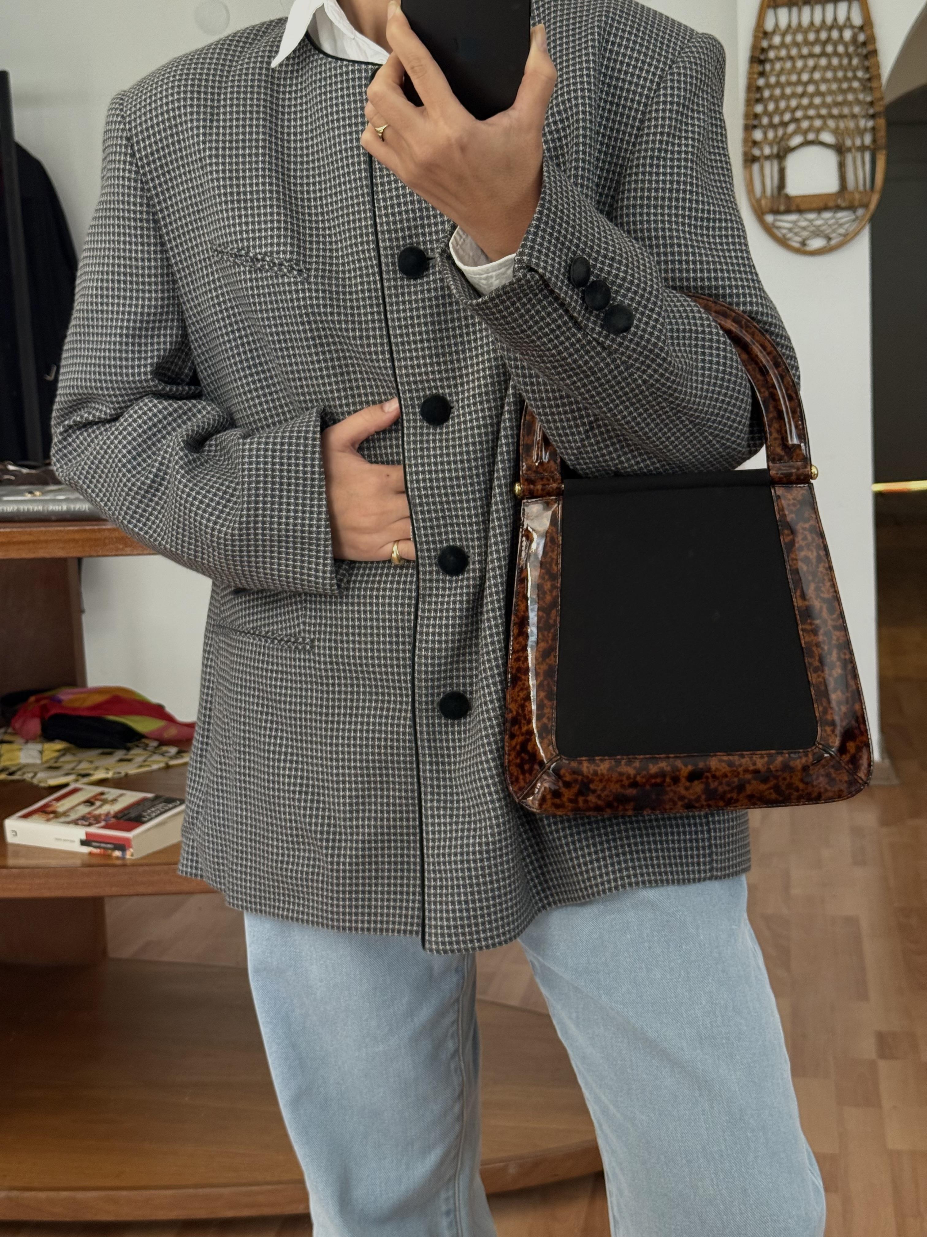 HOUNDSTOOTH DESEN BLAZER CEKET