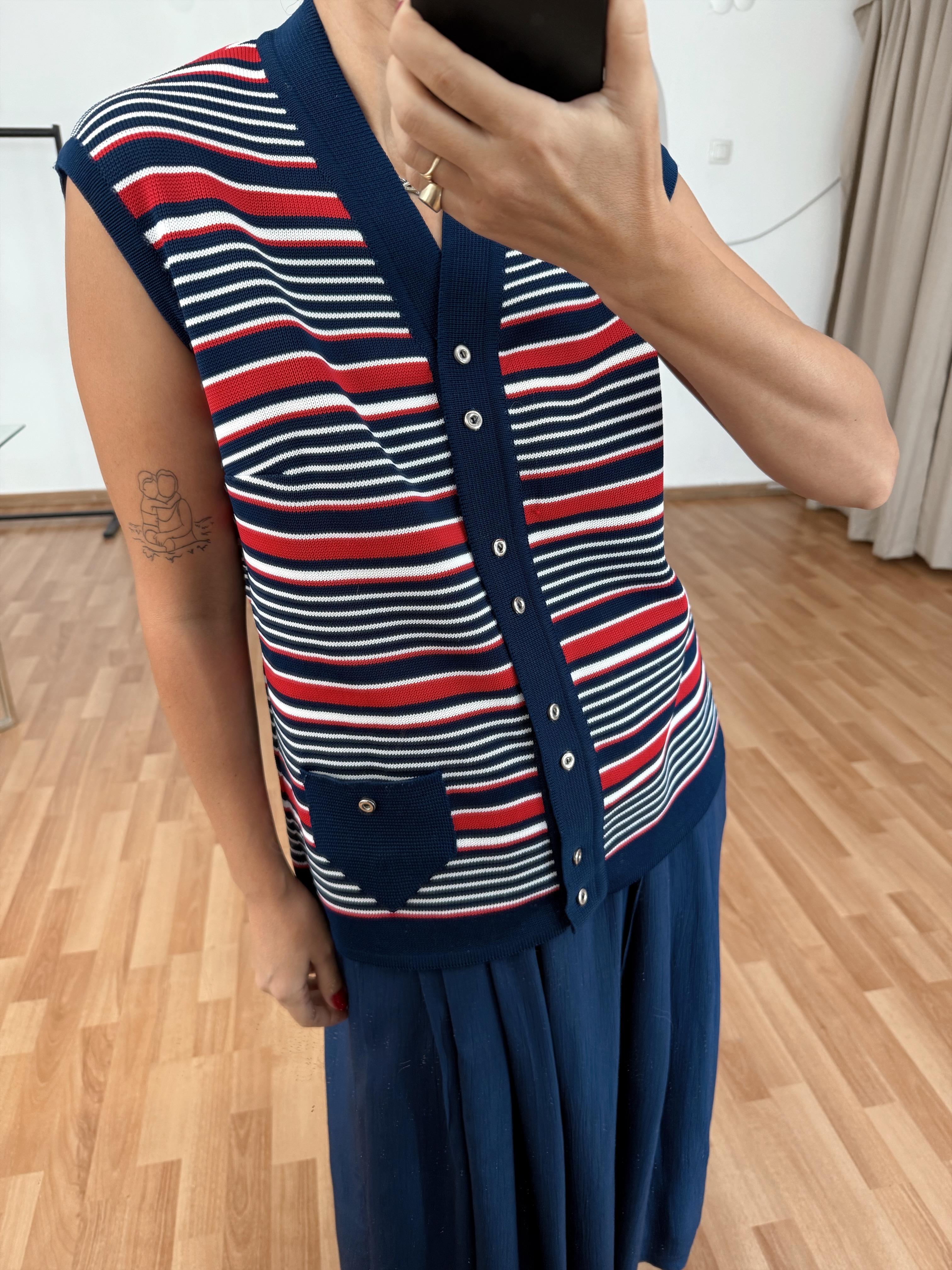 MARİN ÖRGÜ TOP / YELEK