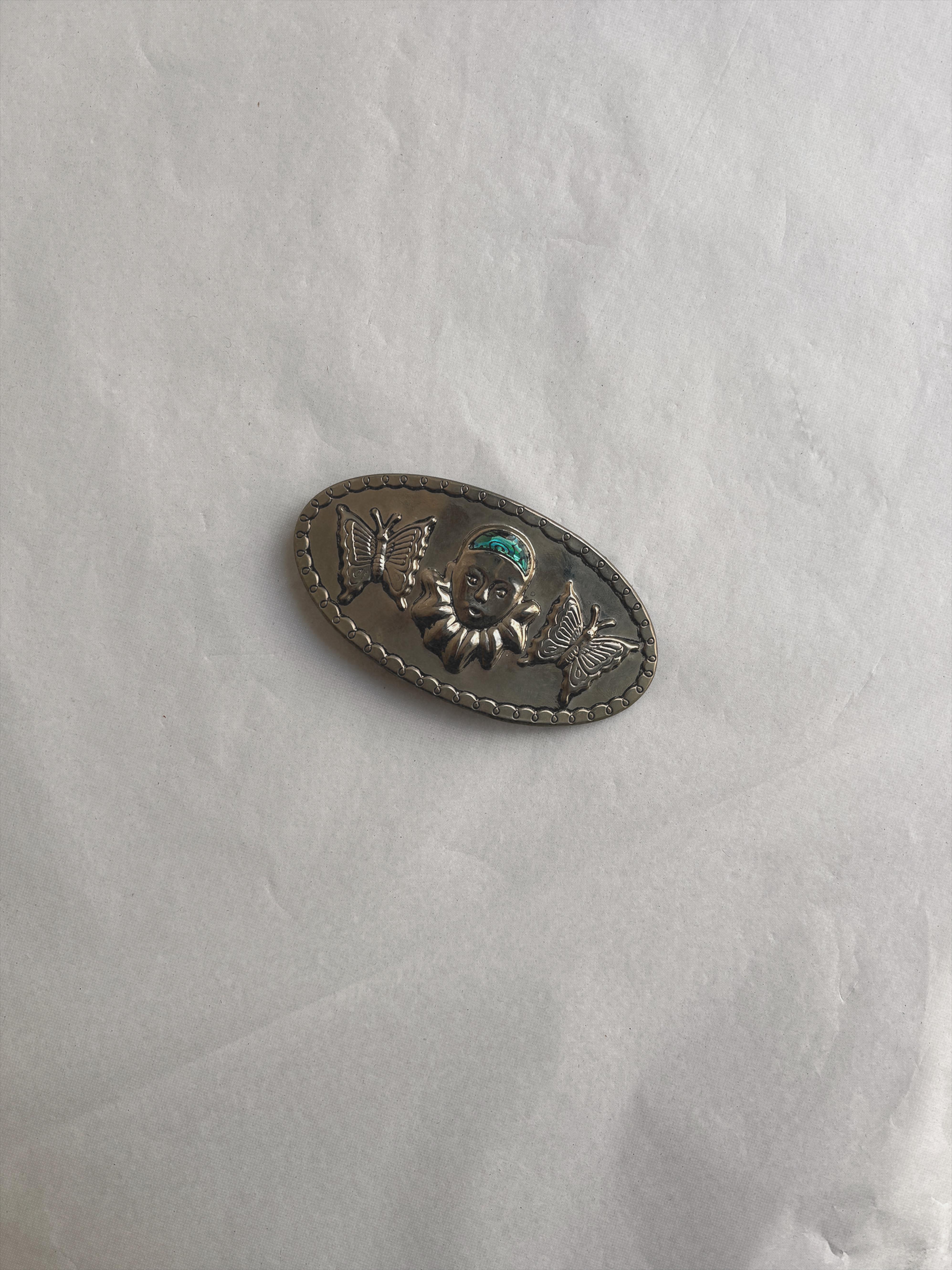 Metal Özel İşçilikli Oval Vintage Toka