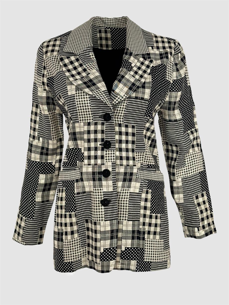 Vintage Ekose Blazer Ceket