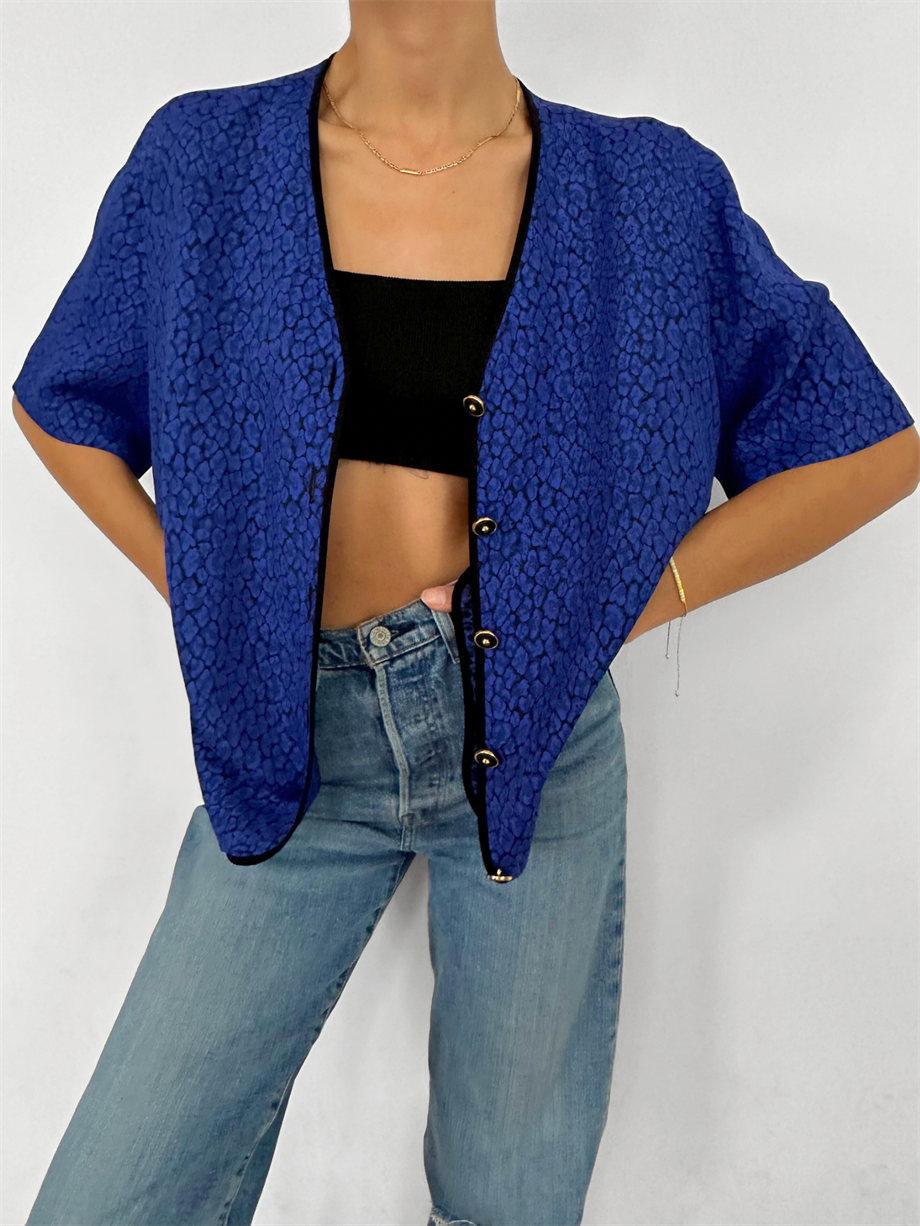Vintage Saks-Siyah Bluz