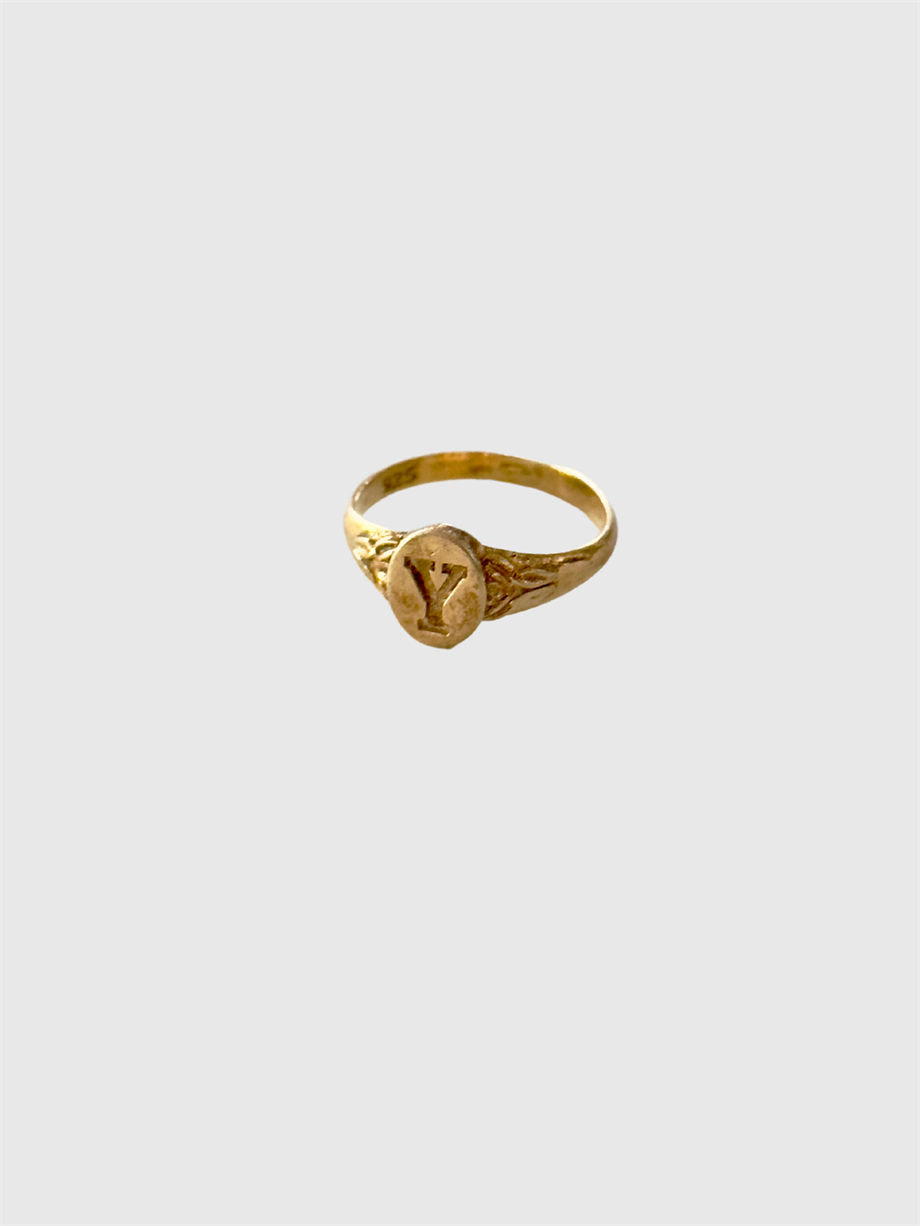Y Harf Signet Yüzük (925 Silver)