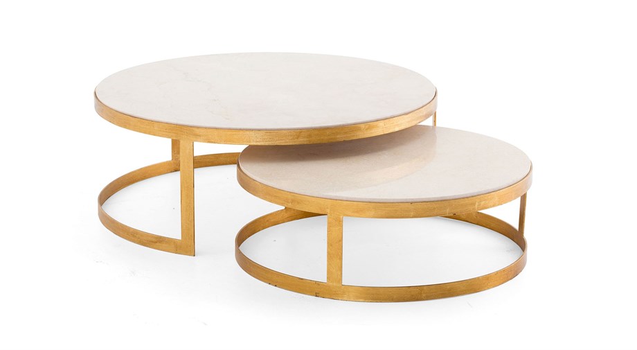 SET OF 2 COFFEE TABLE FREDE 99X99X37H