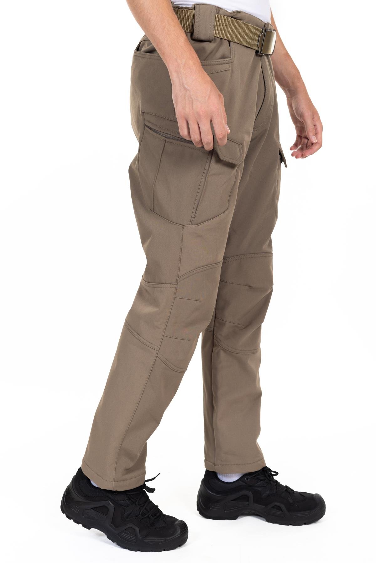 AKN 162 Softshell Kışlık Taktik/Outdoor Pantolon-Haki