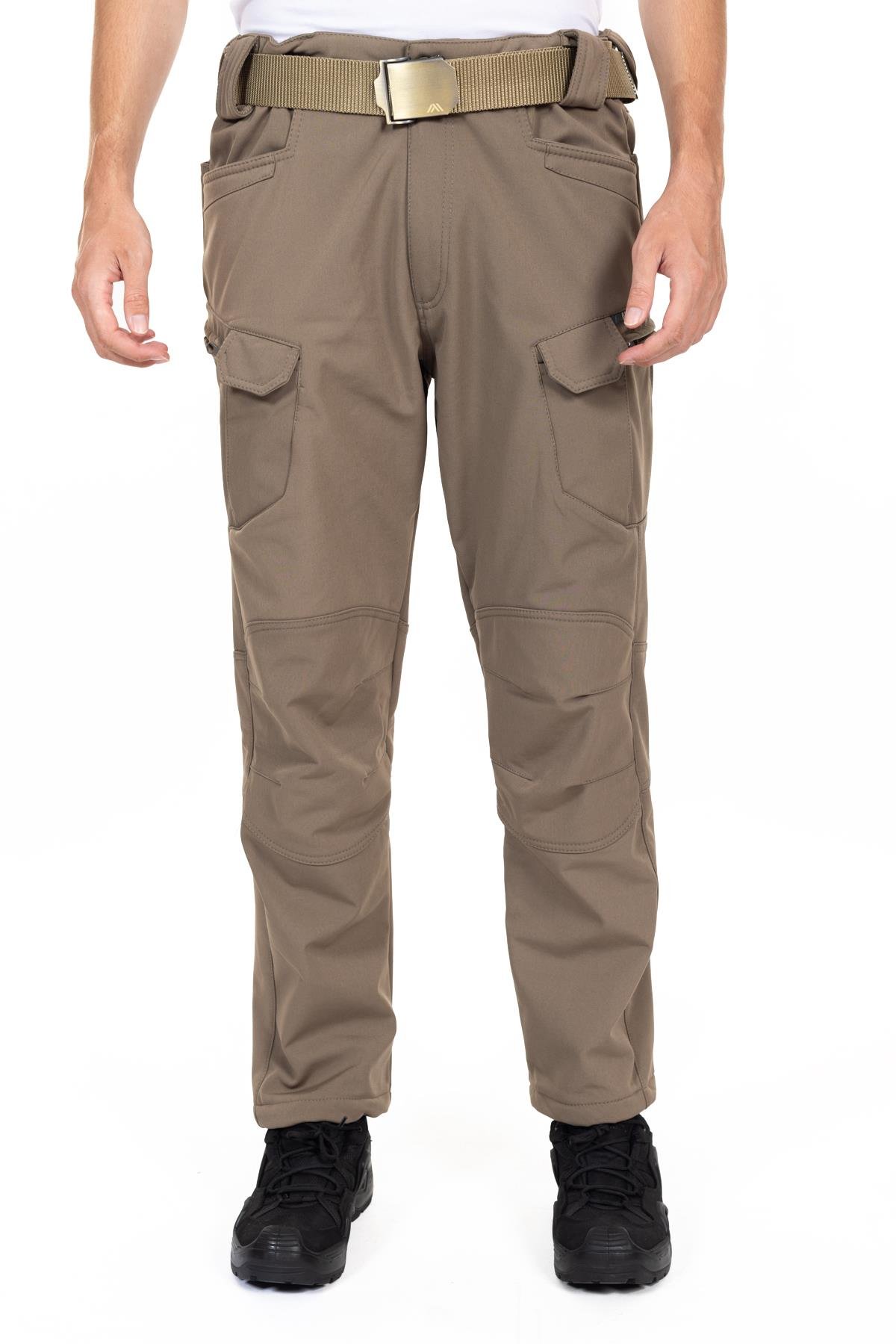 AKN 162 Softshell Kışlık Taktik/Outdoor Pantolon-Haki