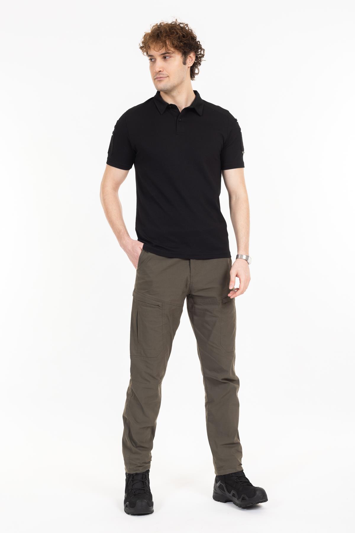 AKN 22012 POLO YAKA TAKTİK T-SHIRT-SİYAH