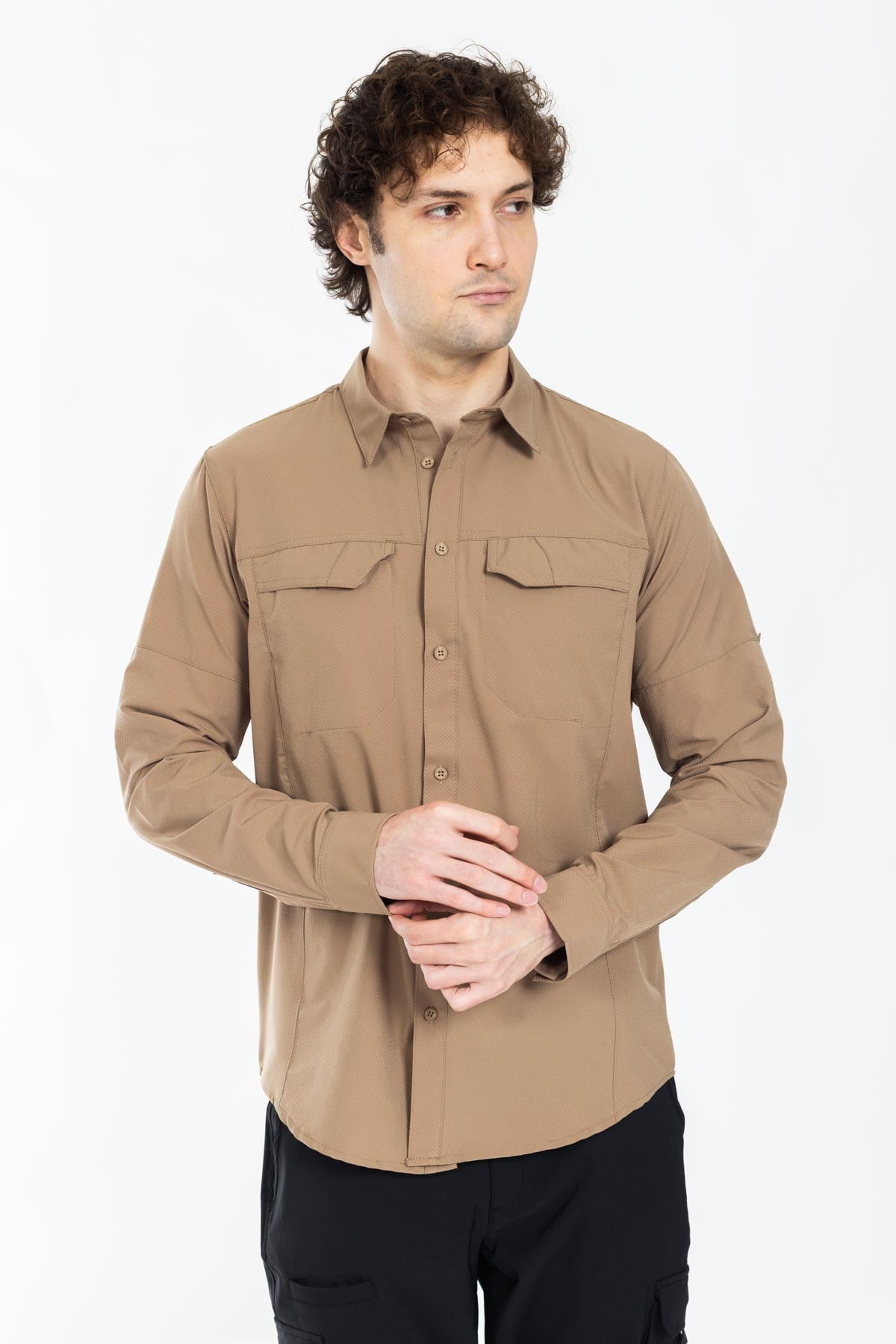 AKN 225 LİKRALI PREMİUM TAKTİK GÖMLEK- CAMEL