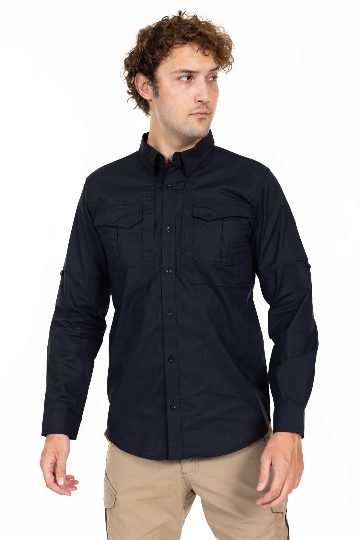 AKN 311 Taktik/Outdoor Siyah Ripstop Gömlek