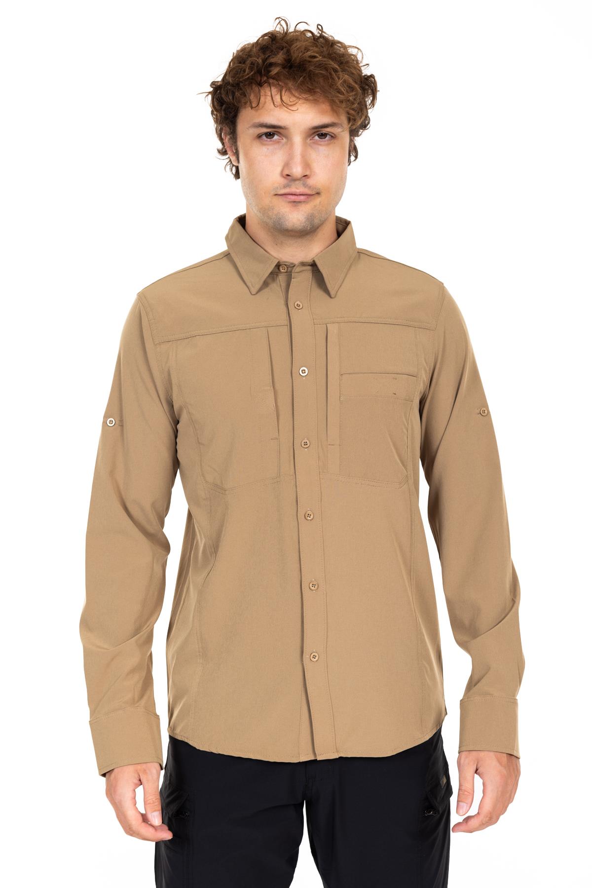 AKN 312 Taktik/Outdoor Bej Likralı Gömlek