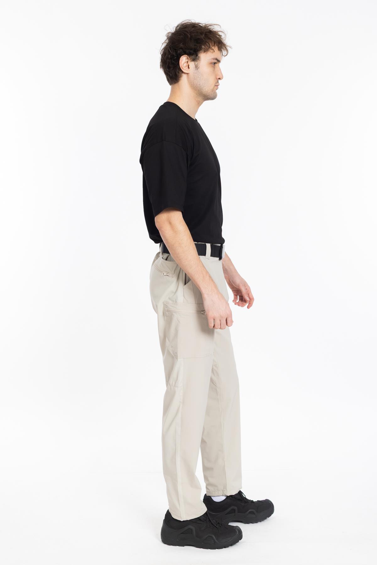AKN 401 LİKRALI RELAX TAKTİK PANTOLON TAŞ BEYAZ