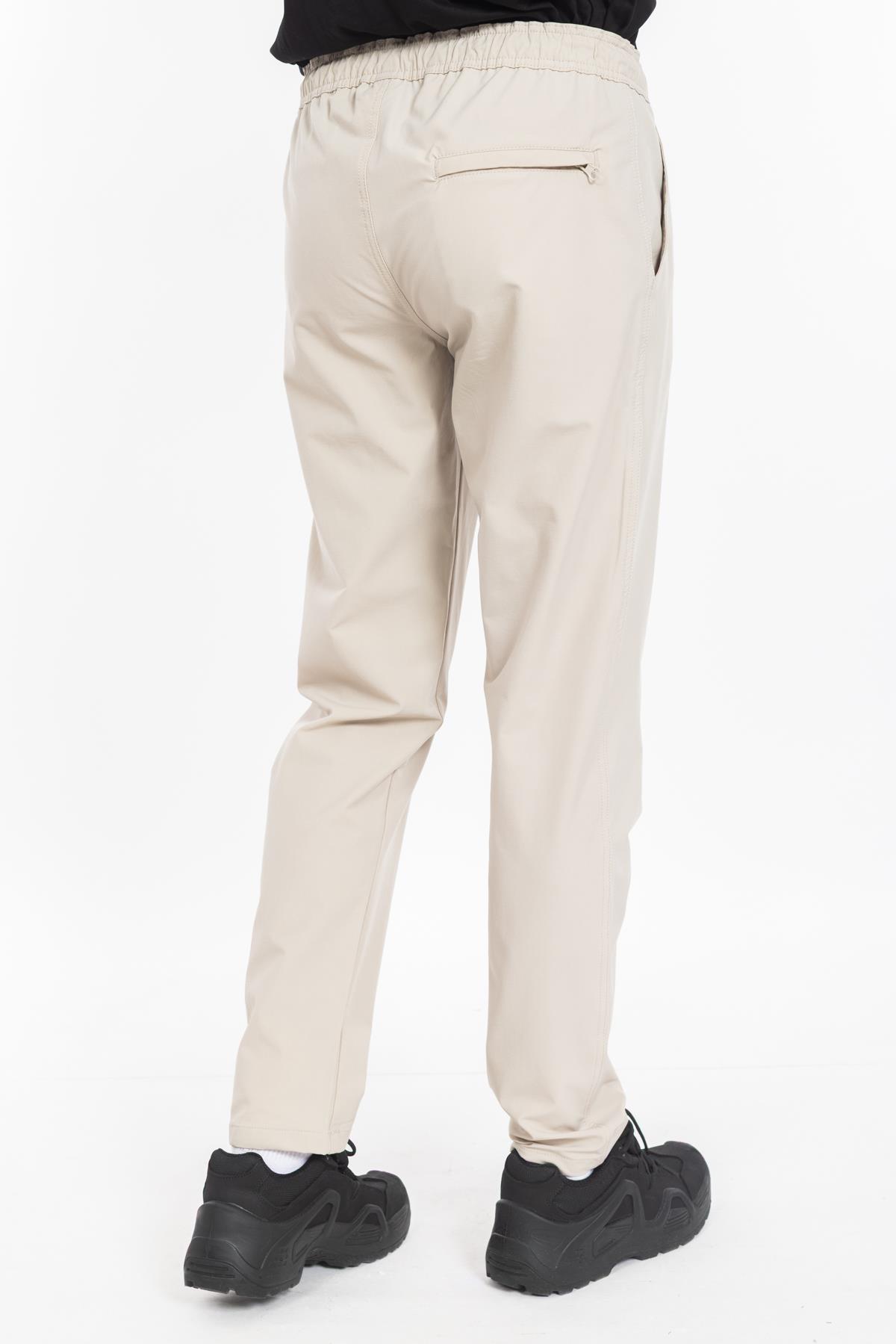AKN 402 LİKRALI JOGGER PANTOLON TAŞ BEYAZ