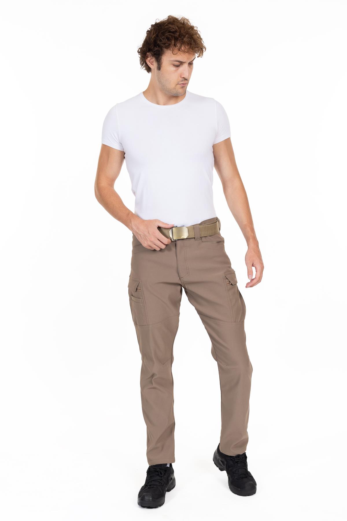 AKN 514 LİKRALI KIŞLIK TAKTİK PANTOLON - BEJ