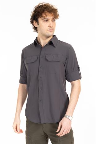 AKN 225 LİKRALI PREMİUM TAKTİK GÖMLEK-FÜME