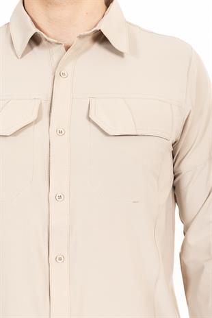 AKN 225 LİKRALI PREMİUM TAKTİK GÖMLEK-TAŞ BEYAZ