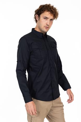 AKN 311 Taktik/Outdoor Siyah Ripstop Gömlek