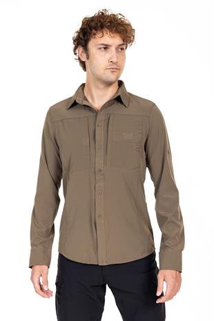 AKN 312 Taktik/Outdoor Haki Likralı Gömlek