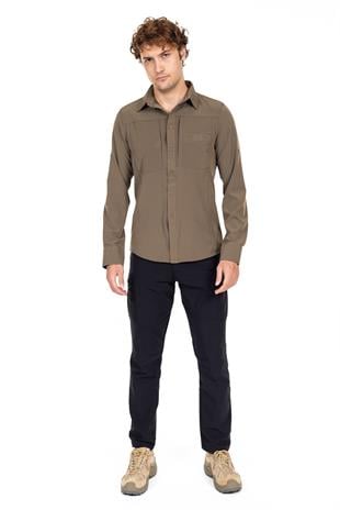 AKN 312 Taktik/Outdoor Haki Likralı Gömlek