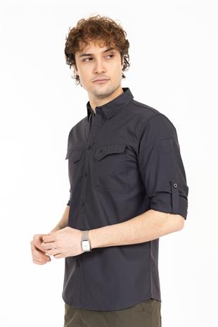 AKN 313 PREMIUM RIPSTOP TAKTİK GÖMLEK-ANTRASİT