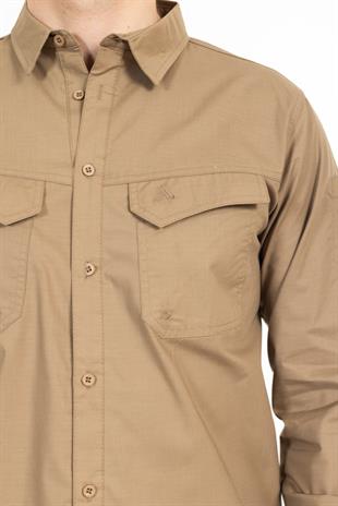AKN 313 PREMIUM RIPSTOP TAKTİK GÖMLEK-BEJ