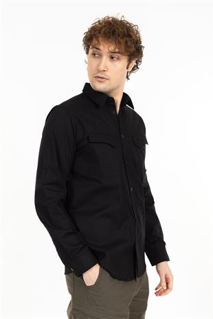 AKN 313 PREMIUM RIPSTOP TAKTİK GÖMLEK-SİYAH