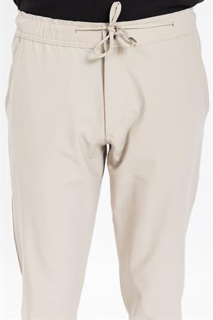 AKN 402 LİKRALI JOGGER PANTOLON TAŞ BEYAZ