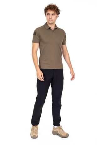 AKN 708 POLO YAKA KISA KOLLU TAKTİK T-SHIRT-HAKİ