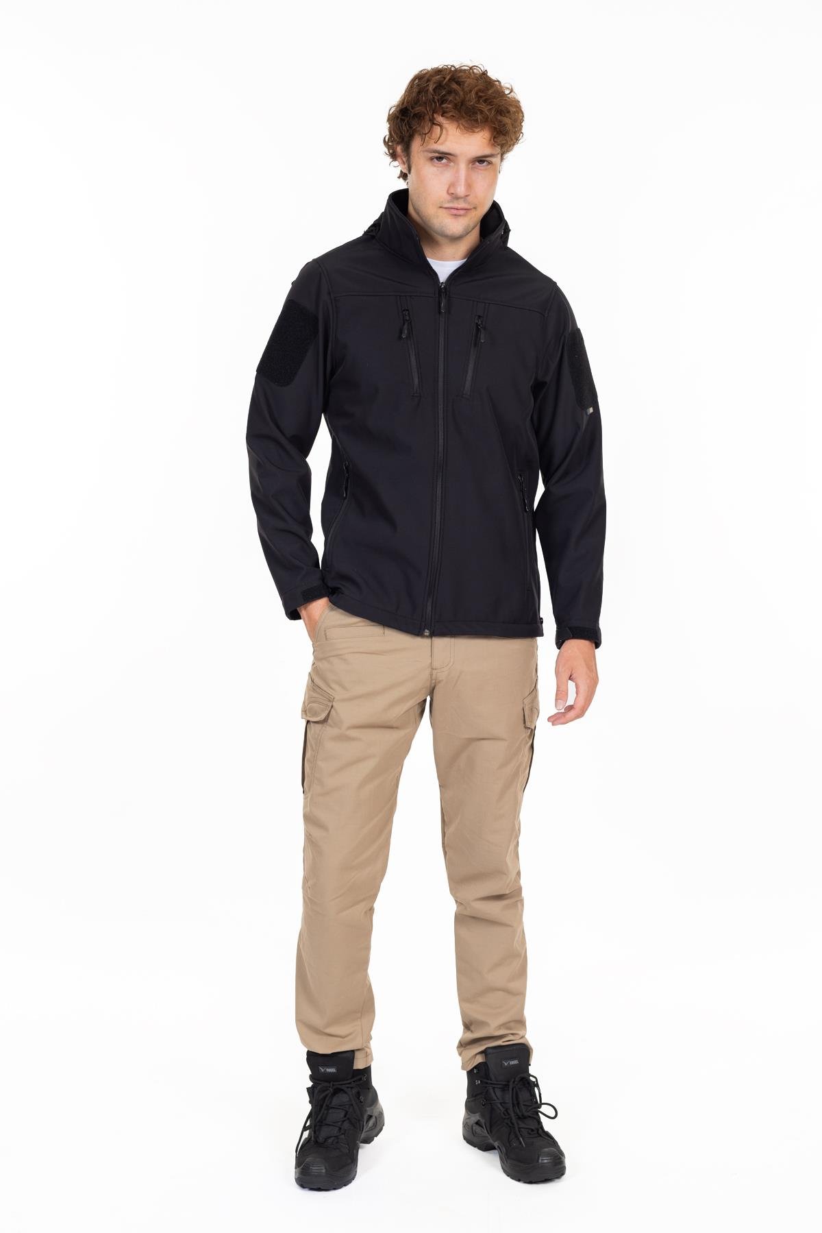 AKN 01 TAKTİK SOFTSHELL MONT SİYAH