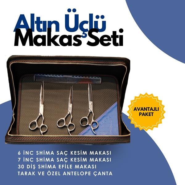 Altın Üçlü Makas Seti