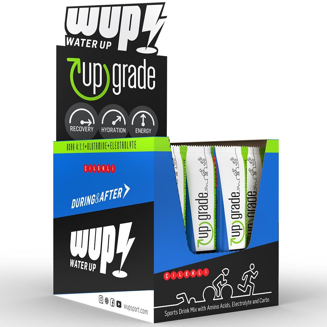 WUP Upgrade, BCAA, Glutamin, Elektrolit, Çilek Aromalı, 40 Saşe, Toz Efervesan