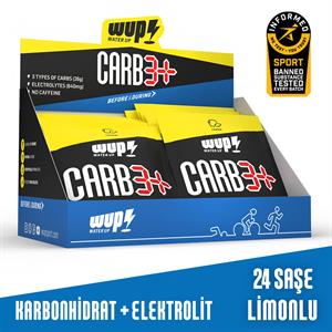 WUP Carb3+ Yüksek Karbonhidrat, Enerji ve Elektrolit, Limon, 24 Saşe