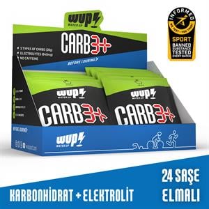WUP Carb3+ Yüksek Karbonhidrat, Enerji ve Elektrolit, Elma, 24 Saşe