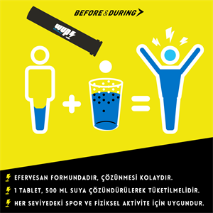 WUP Hydractive Limon Aromalı 10x20 Efervesan Tablet, Elektrolit + Kafein