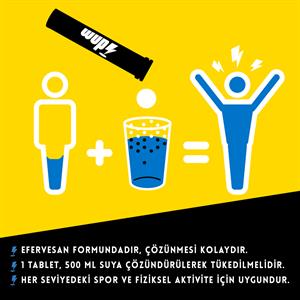 WUP Hydractive Limon Aromalı, 2x20 Efervesan Tablet, Elektrolit+Kafein