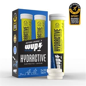 WUP Hydractive Limon Aromalı, 2x20 Efervesan Tablet, Elektrolit+Kafein