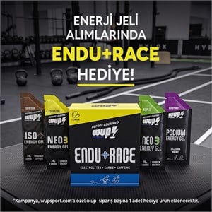 WUP NEO3 Enerji Jeli, 3 Tip Karbonhidrat, Dengeli GI, Elma Aromalı, 14 Saşe 45 gr
