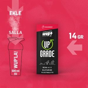 WUP Upgrade, BCAA, Glutamin, Elektrolit, Çilek Aromalı, 40 Saşe, Toz Efervesan